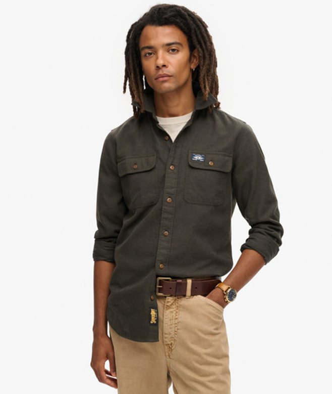 Superdry Men’s Trailsman Relaxed Fit Overshirt Green Superdry Men’s Trailsman Relaxed Fit Overshirt Green