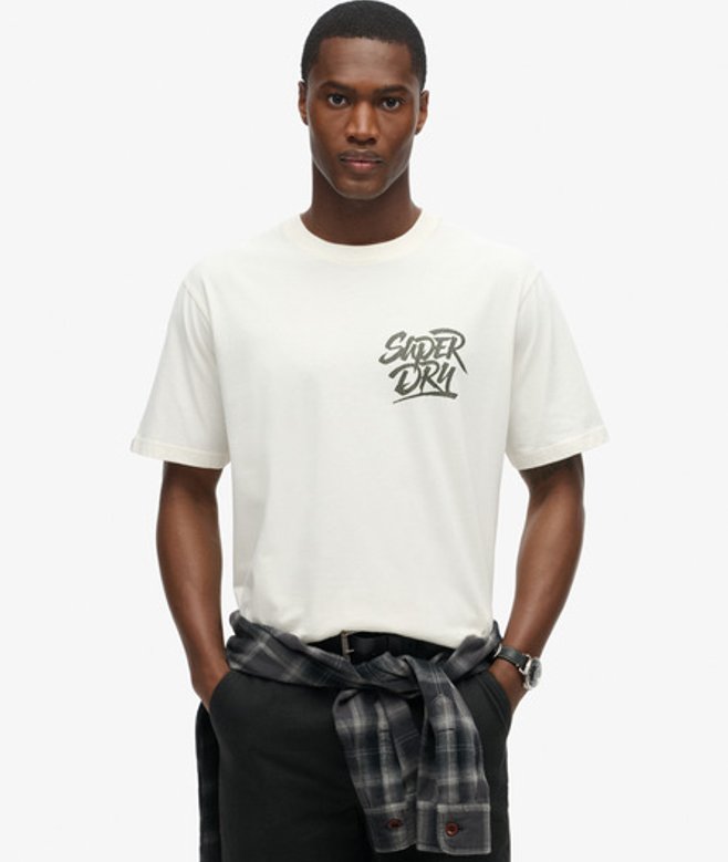 Superdry Men’s Photographic Skate Loose shirt White