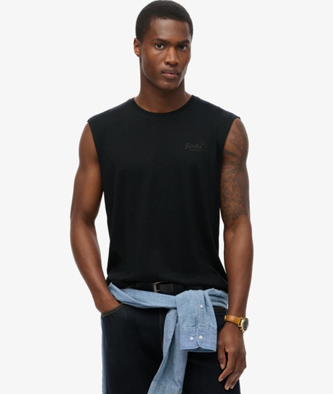 Superdry Men’s Men’s Organic Cotton Essential Logo Tank Top Black Superdry Men’s Men’s Organic Cotton Essential Logo Tank Top Black