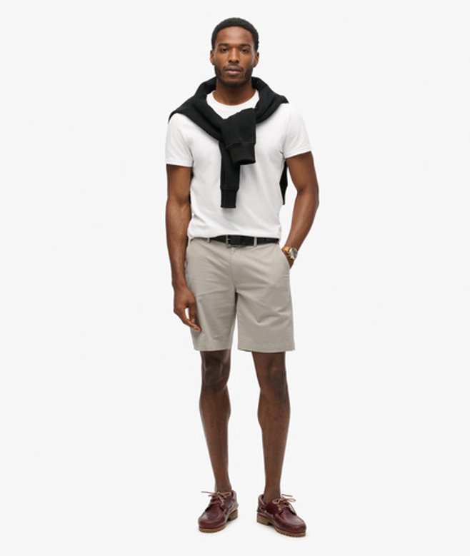 Superdry Men’s Men’s Stretch Chino Shorts Light Grey Dove Grey Superdry Men’s Men’s Stretch Chino Shorts Light Grey Dove Grey