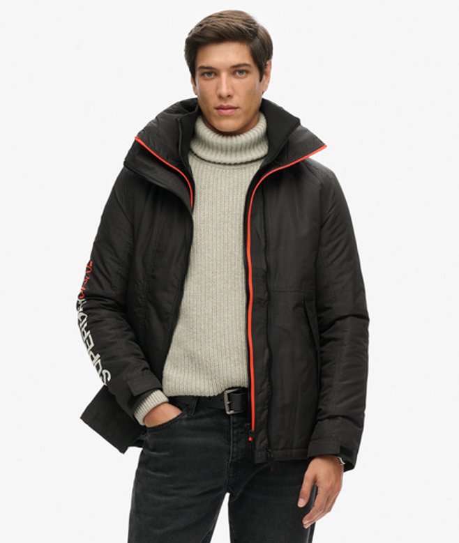 Superdry Men’s Men’s Hooded Yachter Windbreaker Jacket Black Blackbold Orange Superdry Men’s Men’s Hooded Yachter Windbreaker Jacket Black Blackbold Orange