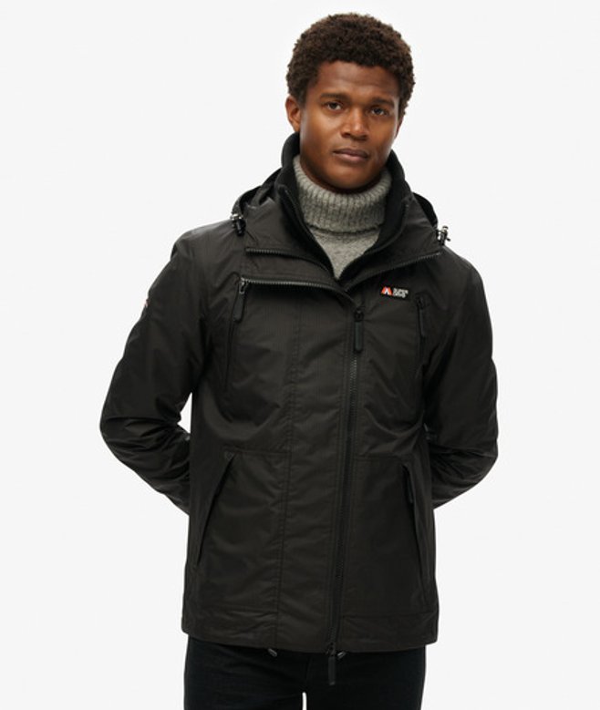 Superdry Men’s Hooded Mountain Windbreaker Jacket Black Superdry Men’s Hooded Mountain Windbreaker Jacket Black
