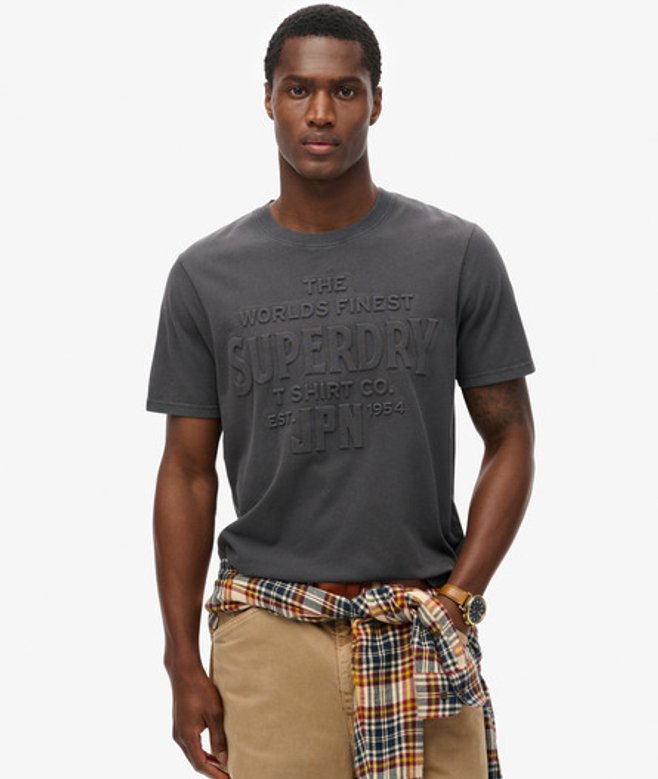 Superdry Men’s Workwear Embossed Relaxed shirt Black Superdry Men’s Workwear Embossed Relaxed shirt Black