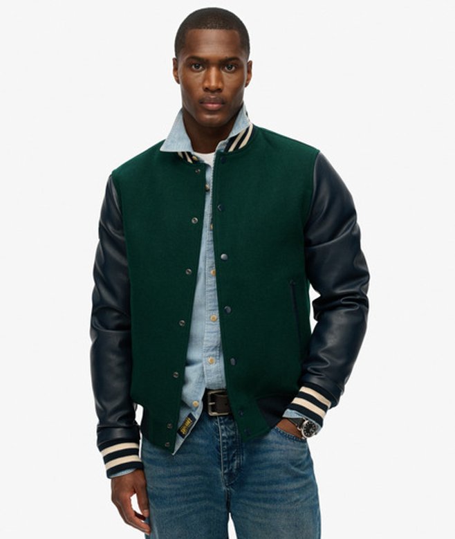 Superdry Men’s College Bomber Jacket Green