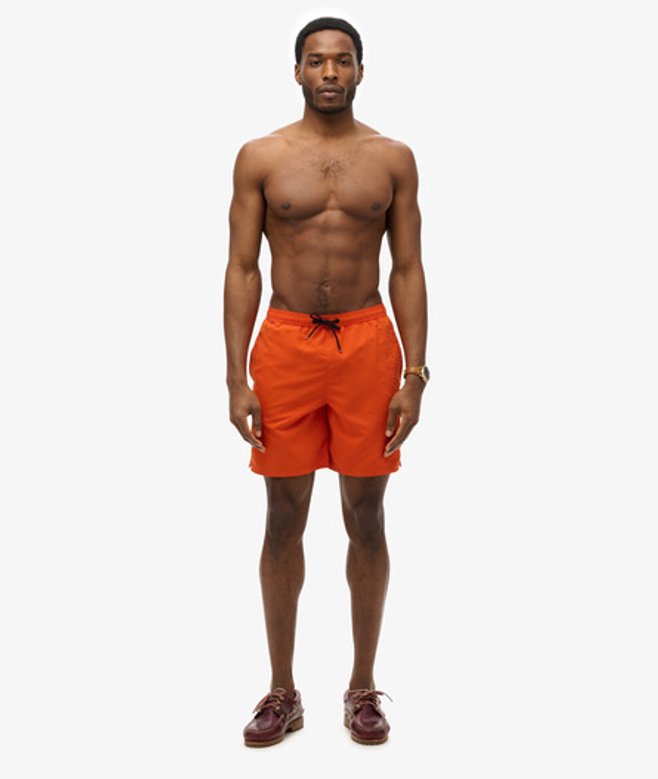 Superdry Men’s Premium Embroidered – Swim Shorts Orange Superdry Men’s Premium Embroidered – Swim Shorts Orange