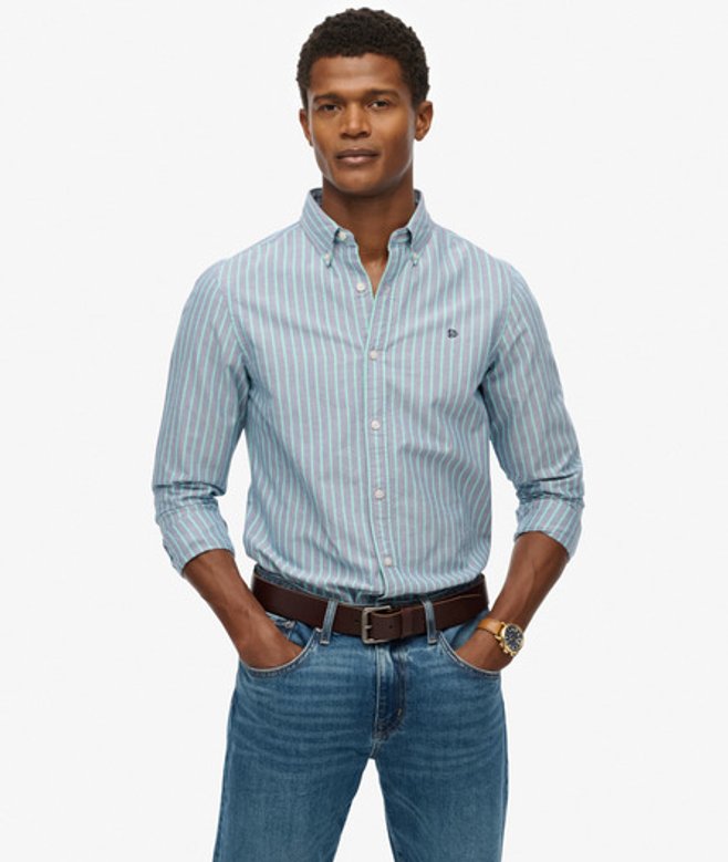 Superdry Men’s Classic Oxford Long Sleeve Shirt Navy Superdry Men’s Classic Oxford Long Sleeve Shirt Navy