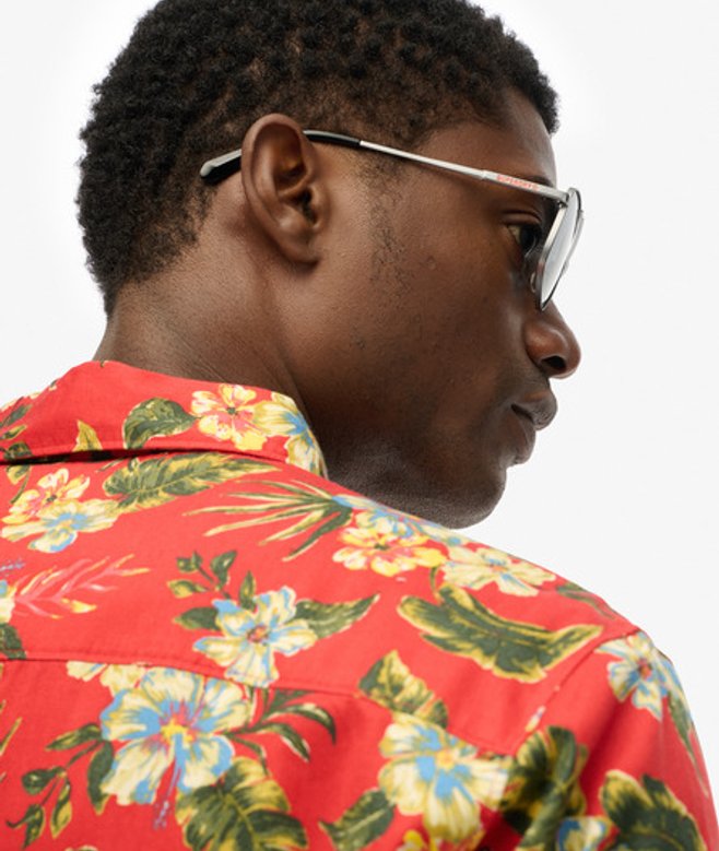 Superdry Men’s Hawaiian Printed Shirt Red Superdry Men’s Hawaiian Printed Shirt Red