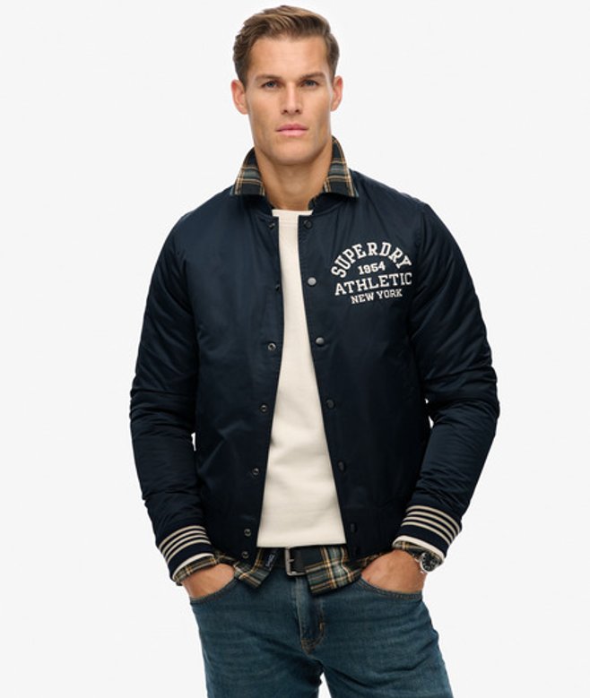 Superdry Men’s Athletic Varsity Bomber Jacket Navy