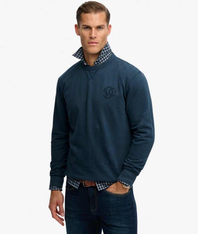 Superdry Men’s The Merchant Store- Graphic Sweatshirt Navy Superdry Men’s The Merchant Store- Graphic Sweatshirt Navy