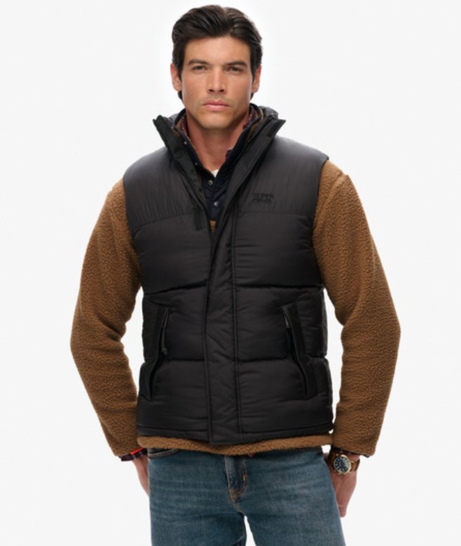 Superdry Men’s Black Puffer Gilet Superdry Men’s Black Puffer Gilet