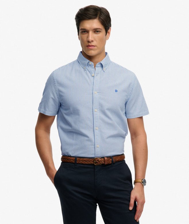 Superdry Men’s Preppy Oxford Short Sleeve Shirt Light Blue Superdry Men’s Preppy Oxford Short Sleeve Shirt Light Blue