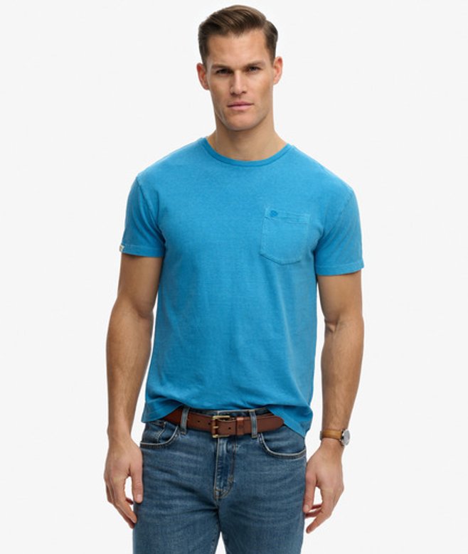 Superdry Men’s Classic Cotton Linen Pocket shirt Blue Superdry Men’s Classic Cotton Linen Pocket shirt Blue