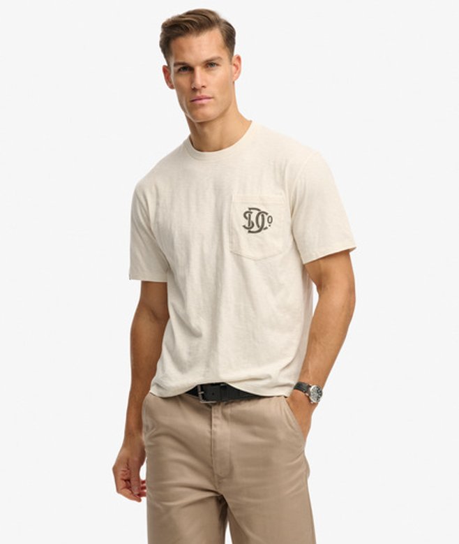 Superdry Men’s The Merchant Store – Graphic Pocket shirt White Superdry Men’s The Merchant Store – Graphic Pocket shirt White