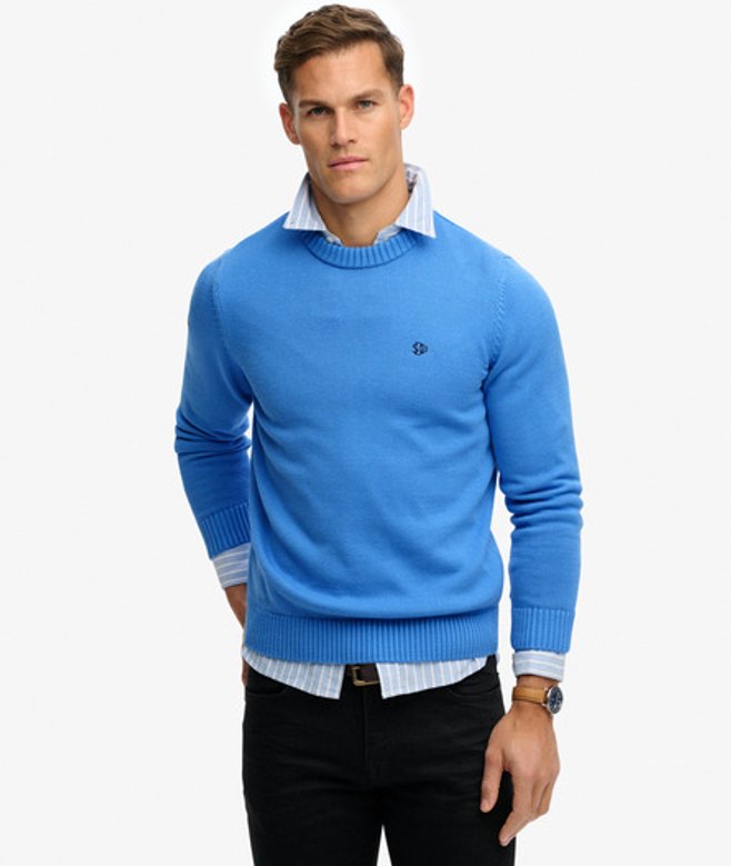 Superdry Men’s Preppy Cotton Jumper X None Superdry Men’s Preppy Cotton Jumper X None