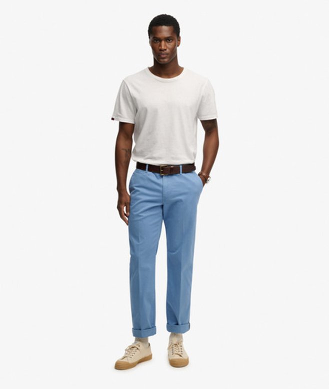 Superdry Men’s Premium Regular Chinos Blue Superdry Men’s Premium Regular Chinos Blue
