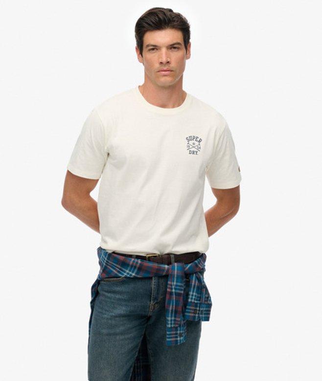 Superdry Men’s Athletic Club shirt White Superdry Men’s Athletic Club shirt White