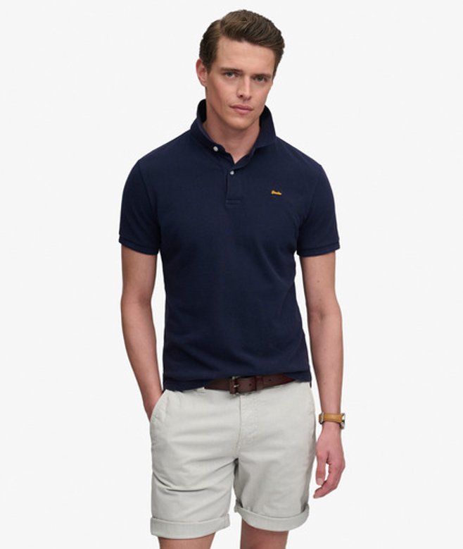 Superdry Men’s Classic Pique Polo Shirt Navy Superdry Men’s Classic Pique Polo Shirt Navy