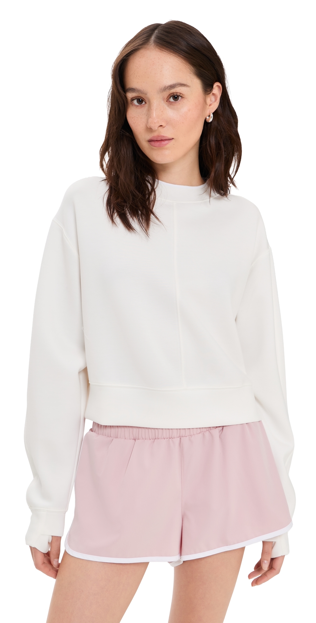 Varley Tasmin Cropped Sweatshirt Snow White Varley Tasmin Cropped Sweatshirt Snow White