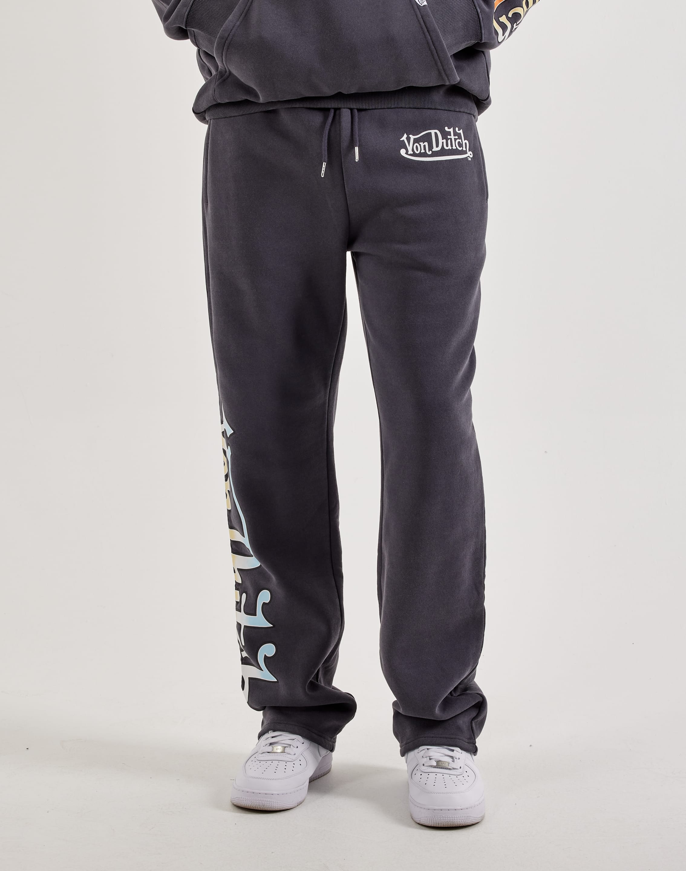 Von Dutch Classic Logo Acid Washed Fleece Sweatpants Von Dutch Classic Logo Acid Washed Fleece Sweatpants