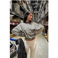 Bloom Long Sleeve Top Beige Stripe Bloom Long Sleeve Top Beige Stripe