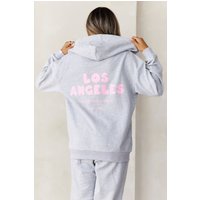 BASE Zip Up Los Angeles Hoodie Grey Marle BASE Zip Up Los Angeles Hoodie Grey Marle