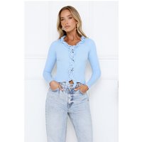 Irresistible Energy Knit Long Sleeve Top Blue Irresistible Energy Knit Long Sleeve Top Blue