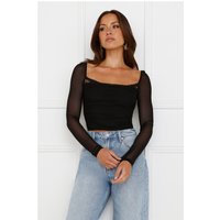 Decadent Style Mesh Long Sleeve Crop Top Black Decadent Style Mesh Long Sleeve Crop Top Black