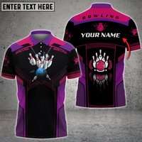 The Blue Bowling Ball Crashing The Pins Purple Pattern Personalized Name Polo Shirt The Blue Bowling Ball Crashing The Pins Purple Pattern Personalized Name Polo Shirt