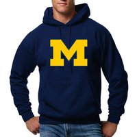 Michigan M Pullover Hoodie Hooded Navy Sweatshirt