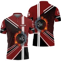 Red Personalized Name Custom Lawn Bowls d All Over Print Polo Shirt Red Personalized Name Custom Lawn Bowls d All Over Print Polo Shirt