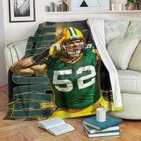 Green Bay American Football Packers Cute Clay Matthews Under Flashlight Sherpa Fleece Blanket