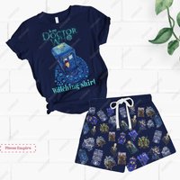 Doctor Who Tardis shirt And Shorts Set
