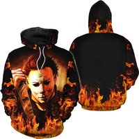 Halloween Michael Myers Print Pullover d Hoodie Halloween Michael Myers Print Pullover d Hoodie