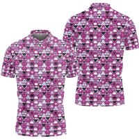 Funny Cute Lady Purple Panties Pattern Golf Men’s Polo Shirt Funny Cute Lady Purple Panties Pattern Golf Men’s Polo Shirt