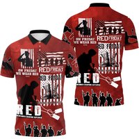 Veteran Polo Shirt On Friday We Wear Red Gift For Veteran