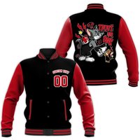 Custom Tom And Jerry Varsity Jacket, Trust No One Cat And Mouse Baseball Jacket Custom Tom And Jerry Varsity Jacket, Trust No One Cat And Mouse Baseball Jacket
