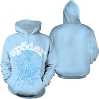Spider Spder Sky Blue Web Hoodie Spider Spder Sky Blue Web Hoodie