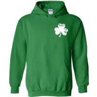 Distressed Shamrock St. Patrick’s Day Hoodie Green White Pullover Distressed Shamrock St. Patrick’s Day Hoodie Green White Pullover