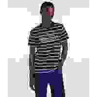 t-shirt with stripes and embroidery logo man blue navy t-shirt with stripes and embroidery logo man blue navy