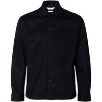 Shirt shirt Selected Homme tate heavy twill overshirt – black Shirt shirt Selected Homme tate heavy twill overshirt – black