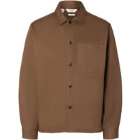 Shirt shirt Selected Homme tate heavy twill overshirt – brown Shirt shirt Selected Homme tate heavy twill overshirt – brown