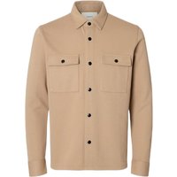 Shirt shirt Selected Homme jackie sweat jacket – brown Shirt shirt Selected Homme jackie sweat jacket – brown