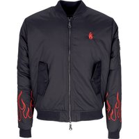 Men’s Bomber Jacket Embroidered Flames Bomber Blackred Men’s Bomber Jacket Embroidered Flames Bomber Blackred