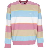 Resol Men’s Crewneck Sweatshirt Stripe Crew Fleece Vintage Pink Multi Resol Men’s Crewneck Sweatshirt Stripe Crew Fleece Vintage Pink Multi