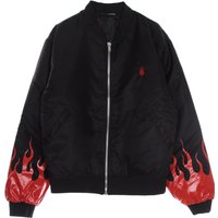 Red Flames Bomber Men’s Jacket Blackred Red Flames Bomber Men’s Jacket Blackred