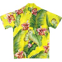 Short Sleeve Men’s Hawaiian Shirt Manoa Yellow
