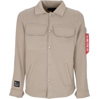 Men’s Padded Shirt Sweat Overshirt Vintage Sand Men’s Padded Shirt Sweat Overshirt Vintage Sand