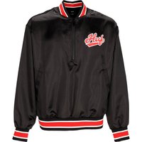 Pop Fly Satin Baseball Jacket Men’s Bomber Jacket Black Pop Fly Satin Baseball Jacket Men’s Bomber Jacket Black