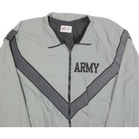 JWOD Mens Grey & Charcoal Military Style Zip Jacket L Polyester Blend Casual JWOD Mens Grey & Charcoal Military Style Zip Jacket L Polyester Blend Casual