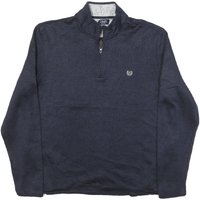 CHAPS Mens Navy Blue Plain Pullover Jumper Half Zip Crew Neck Casual CHAPS Mens Navy Blue Plain Pullover Jumper Half Zip Crew Neck Casual